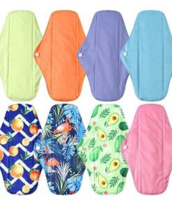 Serviette Hygiénique (Lot de6) - Lavable en Fibres de Bambou
