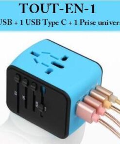 Adaptateur De Voyage Universel Charge Rapide Avec Ports USB Type C